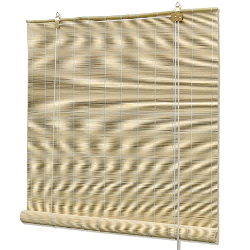 vidaXL Bambus Rollo 150x220cm Bambusrollo Schnurzug Sichtschutz Jalousie von vidaXL