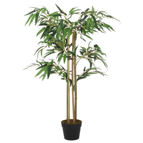 vidaXL Bambusbaum Künstlich, Kunstpflanze mit 380 Blättern, Kunstbaum Dekobaum für Innen Außen, Künstliche Pflanze Zimmerpflanze, Grün 80 cm von vidaXL