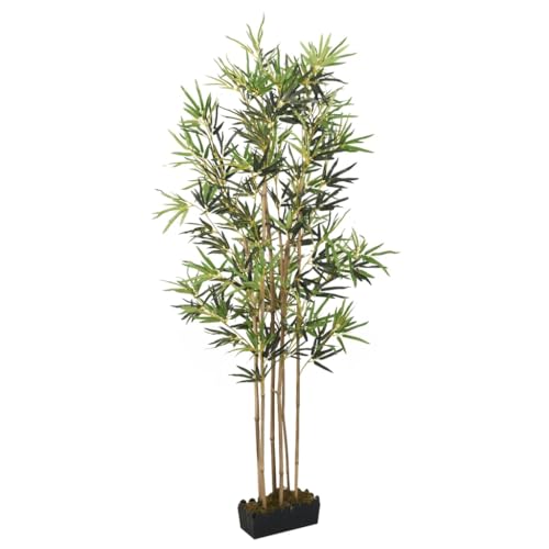 vidaXL Bambusbaum Künstlich, Kunstpflanze mit 552 Blättern, Kunstbaum Dekobaum für Innen Außen, Künstliche Pflanze Zimmerpflanze, Grün 120 cm von vidaXL