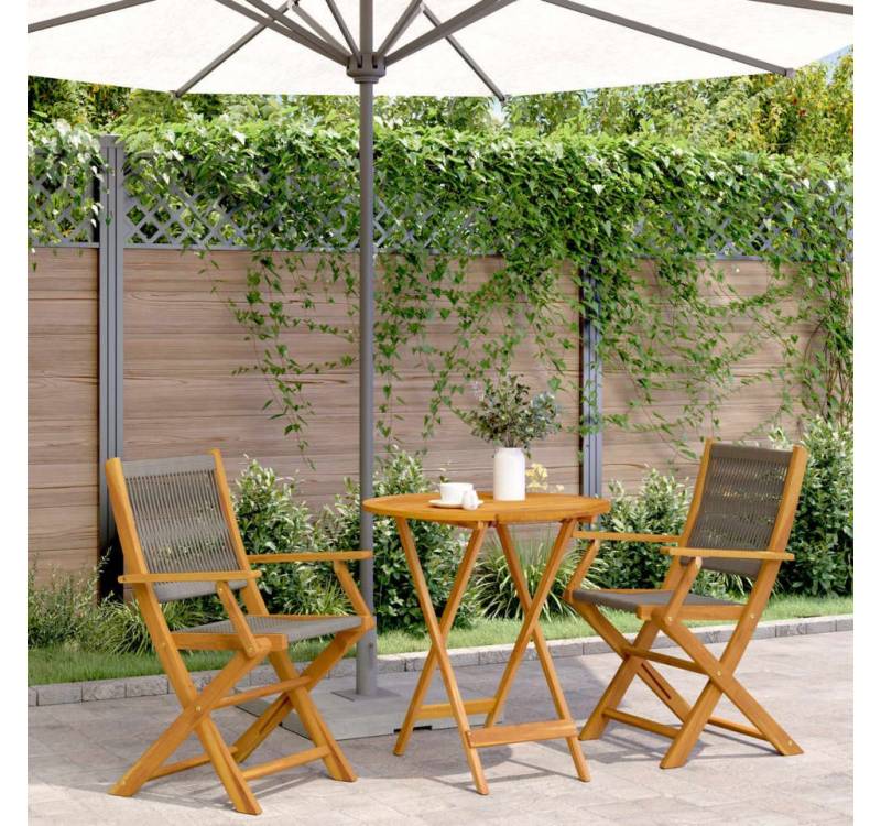 vidaXL Bar-Set, 3-tlg. Bistro-Set Grau Polypropylen und Massivholz vidaXL Bar-Set, 3-tlg. Bistro-Set Grau Polypropylen und Massivholz von vidaXL