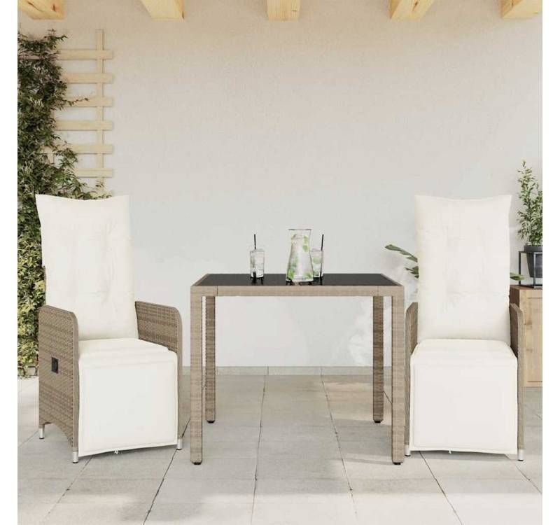 vidaXL Bar-Set, 3-tlg. Garten-Bistro-Set mit Kissen Braun Poly Rattan vidaXL Bar-Set, 3-tlg. Garten-Bistro-Set mit Kissen Braun Poly Rattan von vidaXL