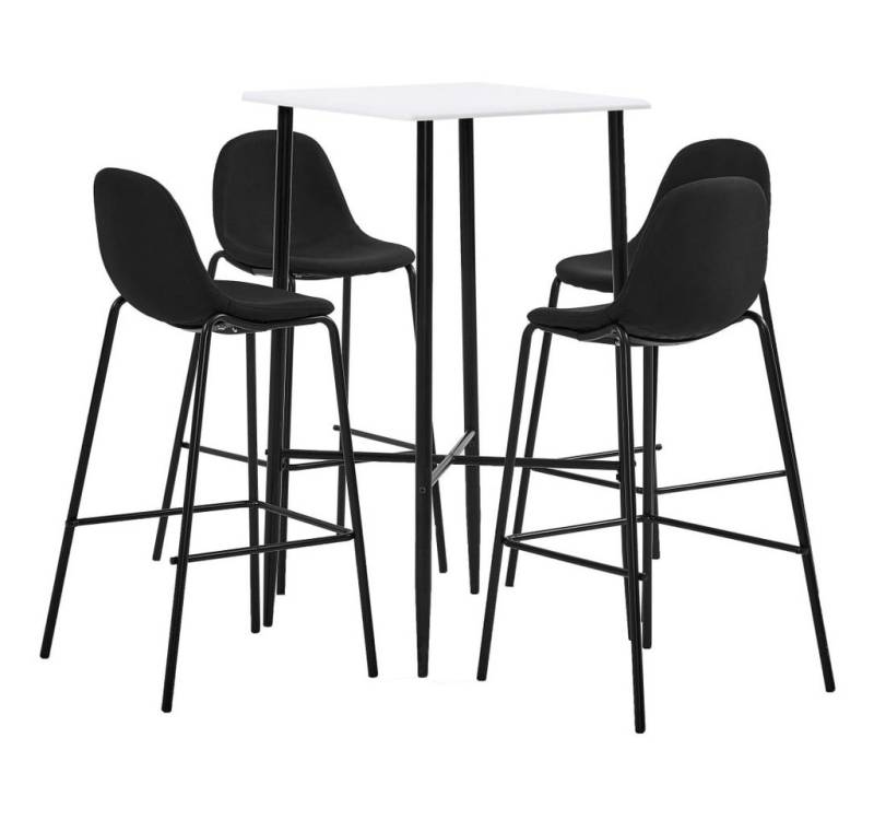 vidaXL Bar-Set, 5-tlg. Bar-Set Stoff Schwarz von vidaXL