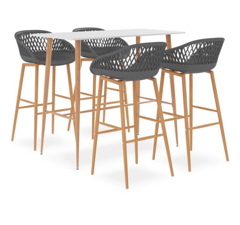 vidaXL Bar-Set, 5-tlg. Bar-Set Weiß und Grau vidaXL Bar-Set, 5-tlg. Bar-Set Weiß und Grau von vidaXL