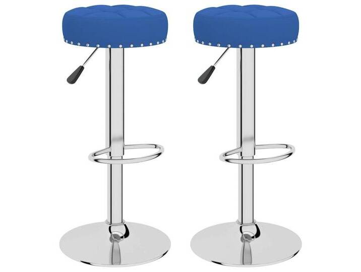 vidaXL Barhocker Barhocker 2 Stk. Blau Stoff (2 St), blau, Blau von vidaXL