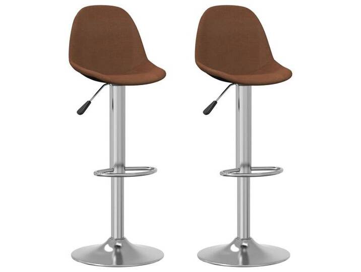 vidaXL Barhocker Barhocker 2 Stk. Braun Stoff (2 St), braun, Braun von vidaXL