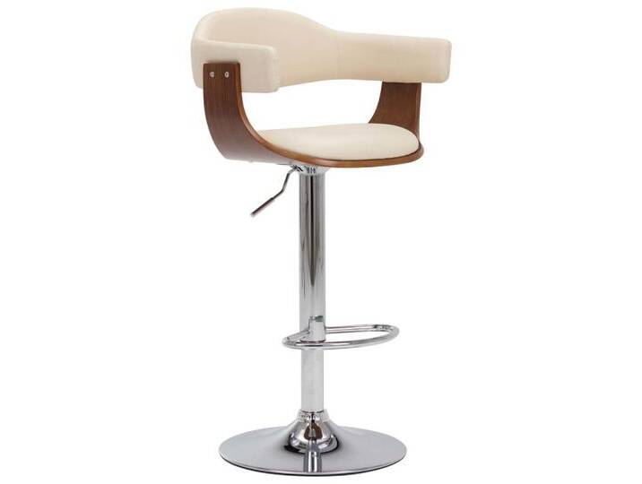 vidaXL Barhocker Barhocker 2 Stk. Creme Bugholz und Kunstleder (2 St), braun, CremeweiÃ und Dunkelbraun von vidaXL