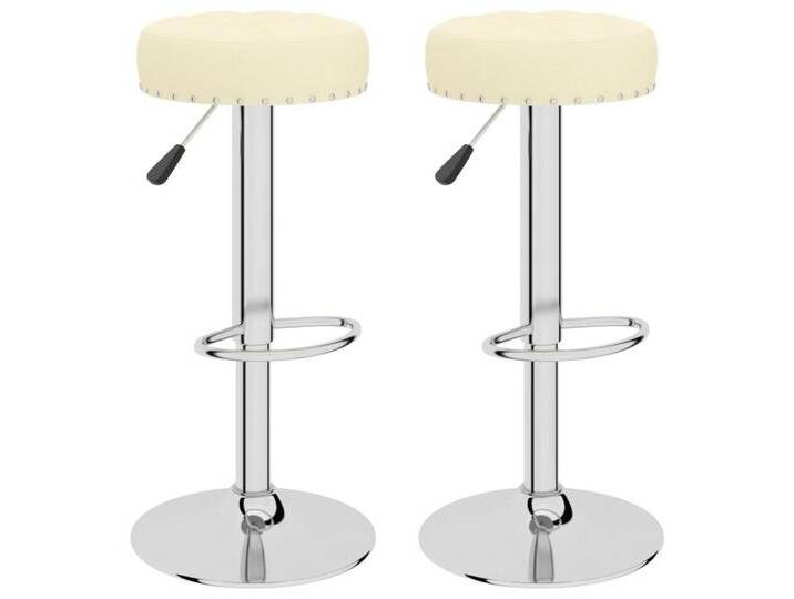 vidaXL Barhocker Barhocker 2 Stk. Creme Stoff (2 St), Creme von vidaXL