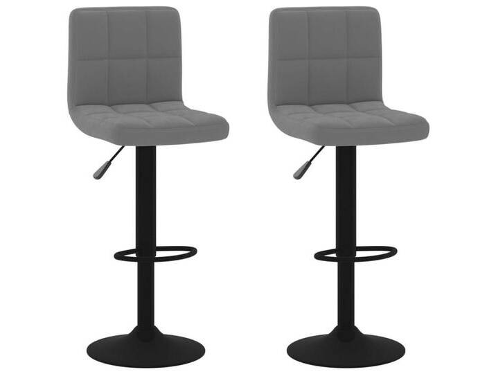 vidaXL Barhocker Barhocker 2 Stk. Dunkelgrau Samt (2 St), grau, Grau von vidaXL