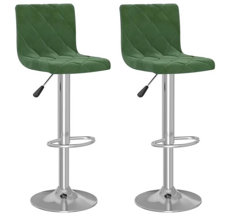 vidaXL Barhocker Barhocker 2 Stk. Dunkelgrün Samt (2 St) von vidaXL