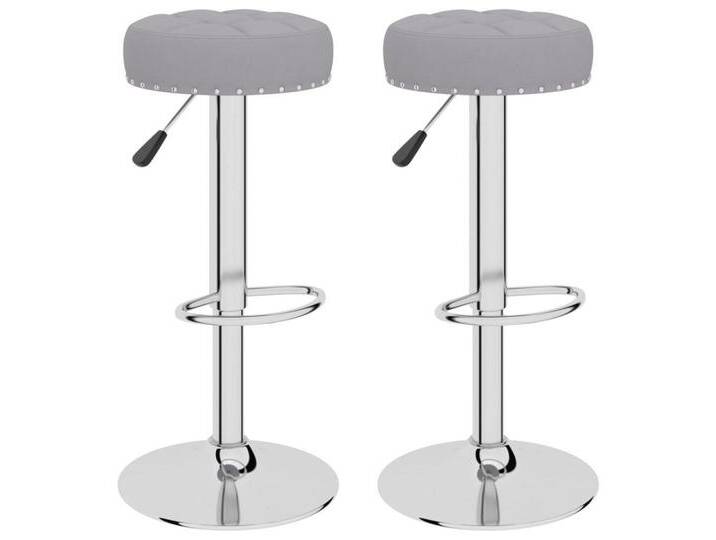 vidaXL Barhocker Barhocker 2 Stk. Grau Stoff (2 St), grau, Grau von vidaXL