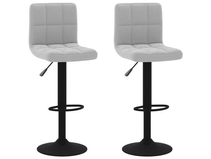 vidaXL Barhocker Barhocker 2 Stk. Hellgrau Samt (2 St), grau, Hellgrau von vidaXL