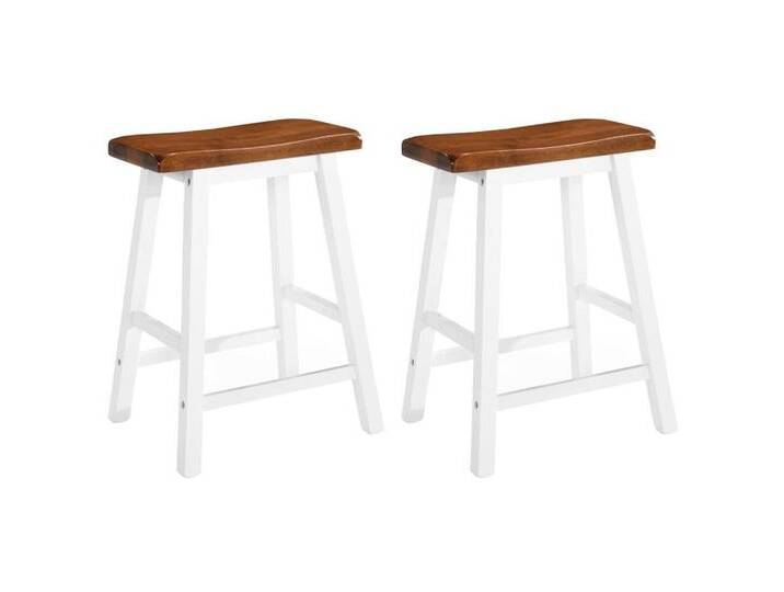 vidaXL Barhocker Barhocker 2 Stk. Massivholz (2 St), braun von vidaXL