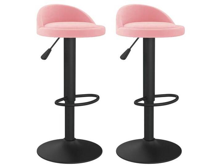 vidaXL Barhocker Barhocker 2 Stk. Rosa Samt (2 St), rosa, Rosa von vidaXL
