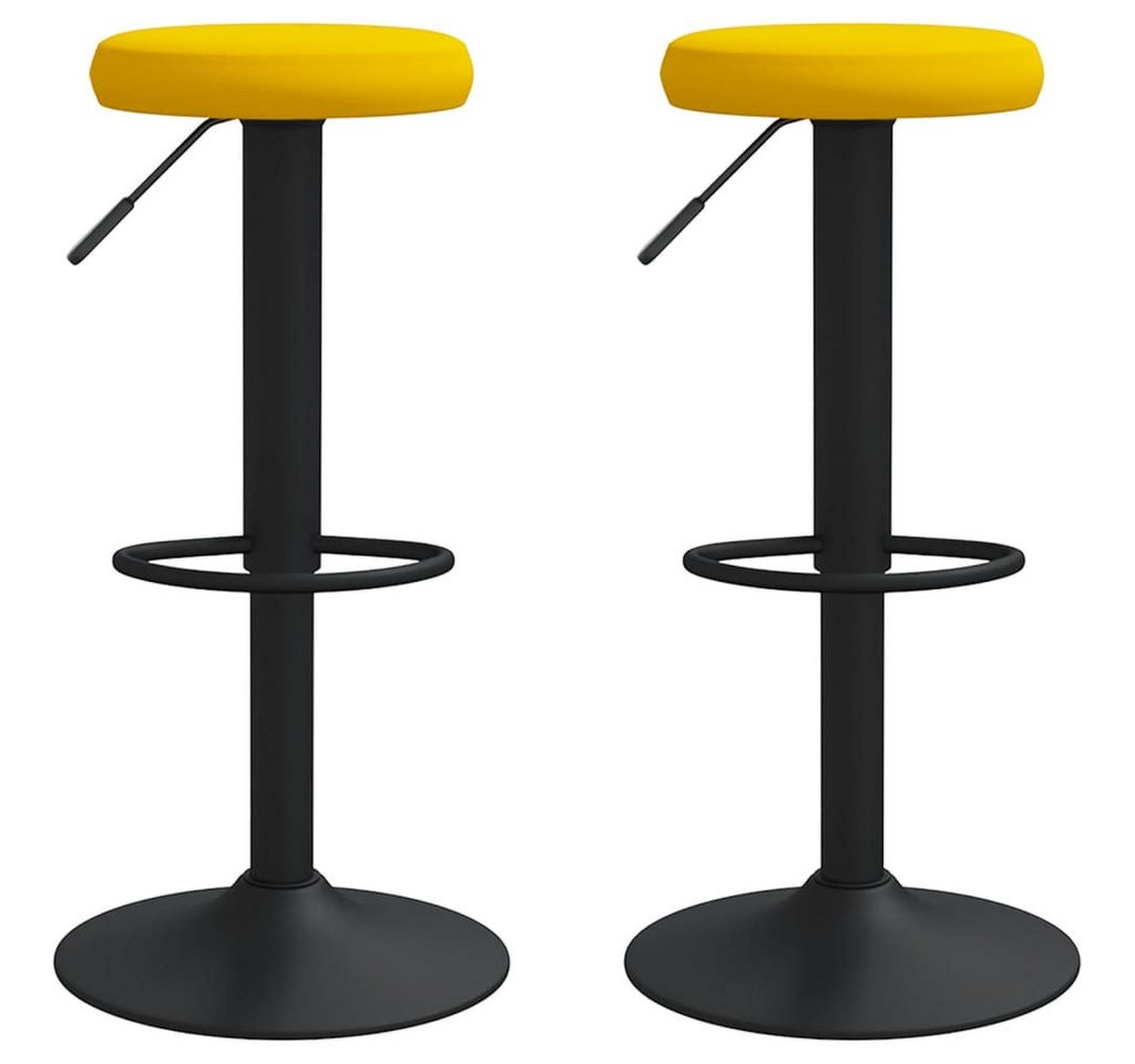 vidaXL Barhocker Barhocker 2 Stk. Senfgelb Samt (2 St) von vidaXL