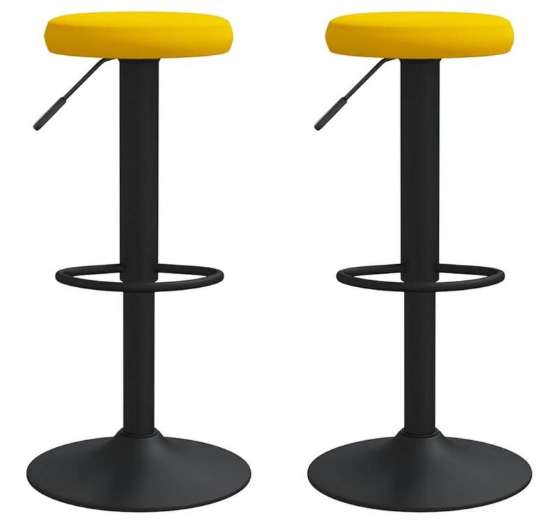 vidaXL Barhocker Barhocker 2 Stk. Senfgelb Samt (2 St) von vidaXL