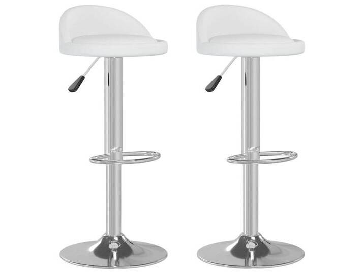 vidaXL Barhocker Barhocker 2 Stk. Weiß Kunstleder (2 St), WeiÃ von vidaXL
