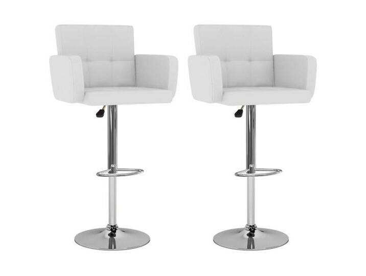 vidaXL Barhocker Barhocker 2 Stk. Weiß Kunstleder (2 St), WeiÃ von vidaXL