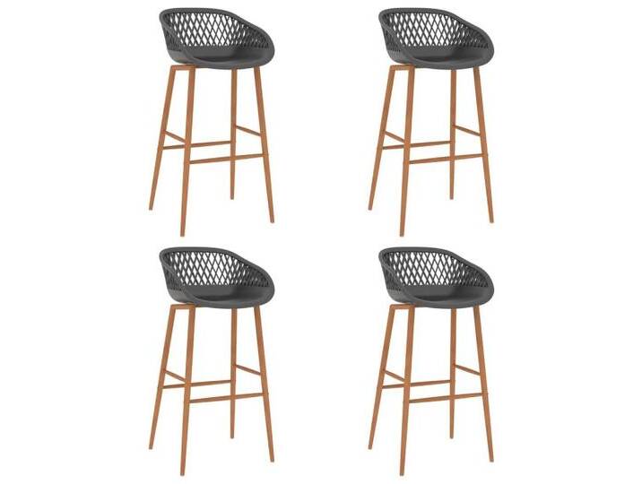 vidaXL Barhocker Barhocker 4 Stk. Grau (4 St), braun grau, Grau und Braun von vidaXL