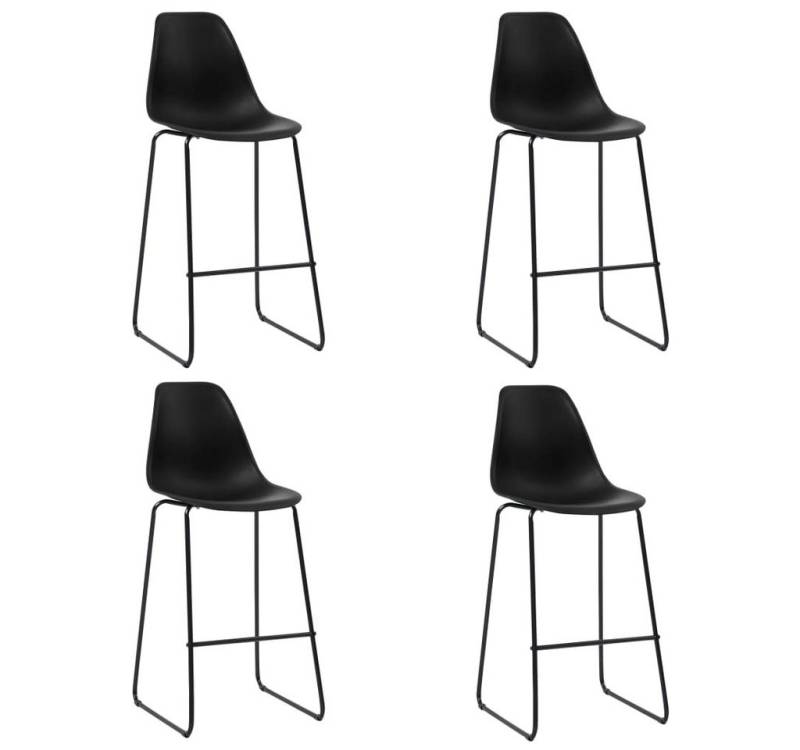 vidaXL Barhocker Barhocker 4 Stk. Schwarz Kunststoff (4 St) von vidaXL