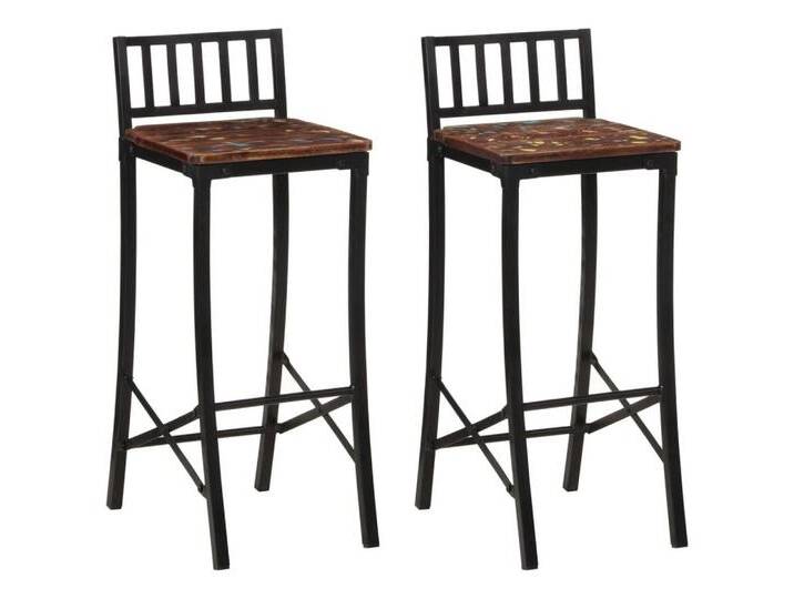 vidaXL Barhocker Barstühle 2 Stk. Massives Altholz (2 St) von vidaXL
