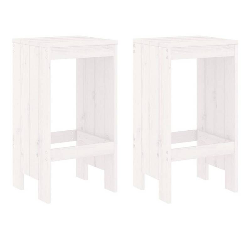 vidaXL Barhocker, Sitzhocker 2 Stk. Weiß 40x36x75 cm Massivholz Kiefer von vidaXL