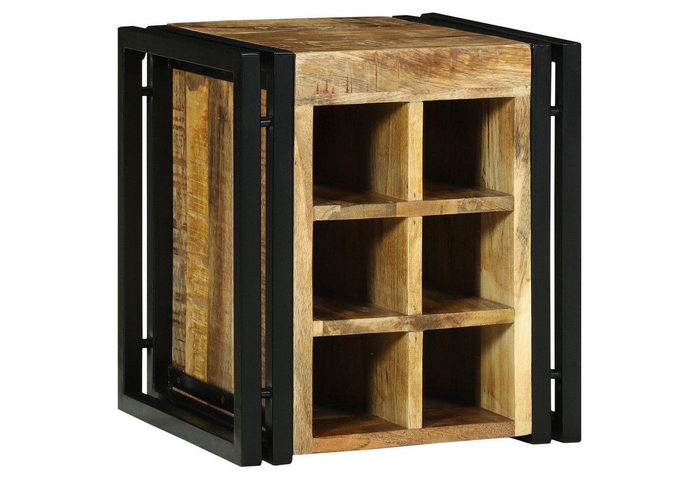 vidaXL Barschrank Weinregal 34,5 x 35 x 39 cm Raues holz (1-St) von vidaXL