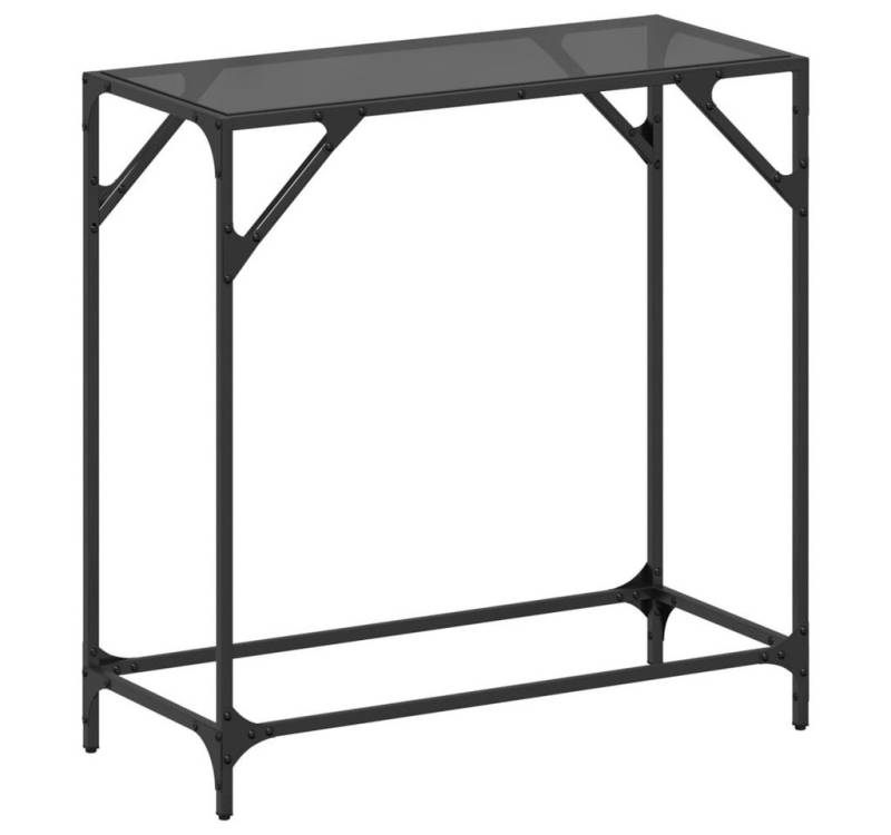 vidaXL Bartisch, Konsolentisch mit Glasplatte Schwarz 80x35x81 cm Stahl vidaXL Bartisch, Konsolentisch mit Glasplatte Schwarz 80x35x81 cm Stahl von vidaXL