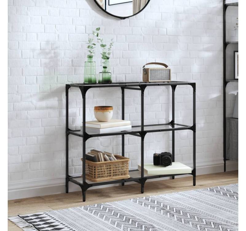 vidaXL Bartisch, Konsolentisch mit Glasplatte Transparent 98x30x81 cm Stahl vidaXL Bartisch, Konsolentisch mit Glasplatte Transparent 98x30x81 cm Stahl von vidaXL