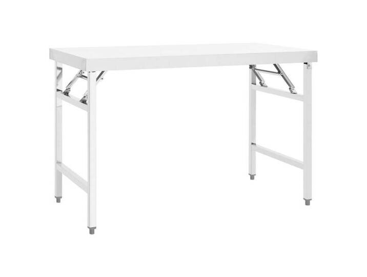 vidaXL Bartisch, Küchen-Arbeitstisch Klappbar 120x60x80 cm Edelstahl vidaXL Bartisch, Küchen-Arbeitstisch Klappbar 120x60x80 cm Edelstahl von vidaXL