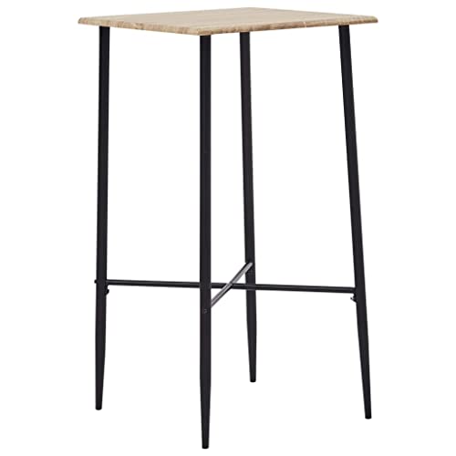 vidaXL Bartisch Bistrotisch Stehtisch Esstisch Tisch Partytisch Küchenbartisch Küchentisch Tresentisch Bartresen Eichenfarbe 60x60x111cm MDF von vidaXL