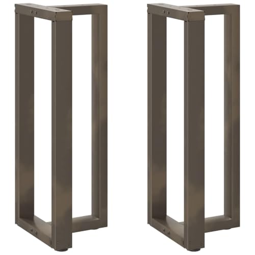 vidaXL Bartischbeine T-Form 2 Stk. Naturstahl 50x35x(100-101) cm Stahl, Tischbein, Tischbein Metall, Esstischbein, Möbelbein, Schreibtischbein von vidaXL