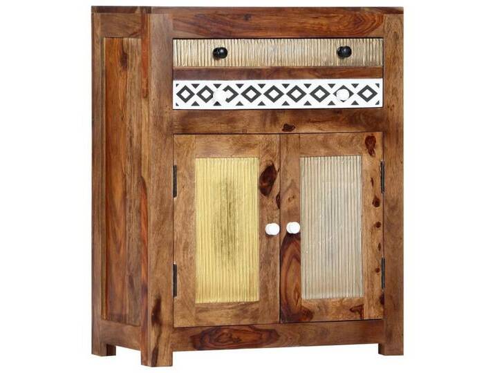 vidaXL Beistellschrank Beistellschrank 60x30x75 cm Massivholz (1-St), braun von vidaXL