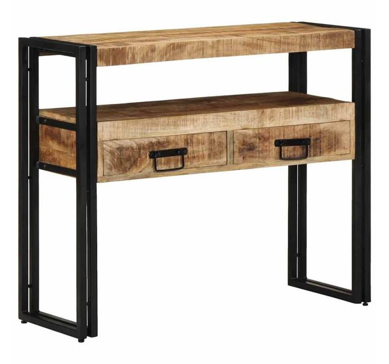 vidaXL Beistelltisch Konsolentisch mit Regal Braun 90 x 33 x 75 cm Massivholz (1-St) von vidaXL