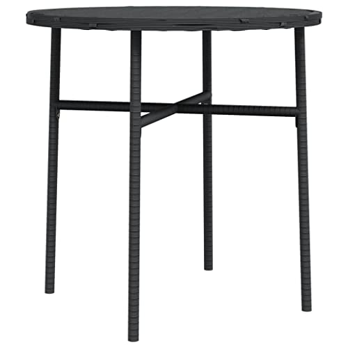 vidaXL Beistelltisch Gartentisch Balkontisch Gartenmöbel Tisch Terrassentisch Teetisch Kaffeetisch Sofatisch Schwarz 45cm Poly Rattan von vidaXL