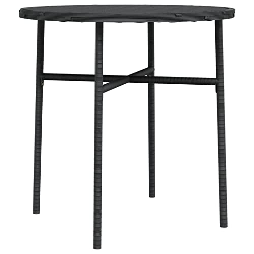 vidaXL Beistelltisch Gartentisch Balkontisch Gartenmöbel Tisch Terrassentisch Teetisch Kaffeetisch Sofatisch Schwarz 45cm Poly Rattan von vidaXL