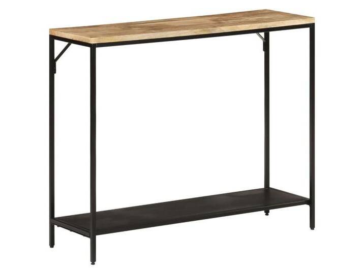 vidaXL Beistelltisch Konsolentisch 90x30x75 cm Raues Massivholz und Eisen, braun vidaXL Beistelltisch Konsolentisch 90x30x75 cm Raues Massivholz und Eisen, braun von vidaXL