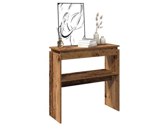 vidaXL Beistelltisch Konsolentisch Altholz-Optik 80x30x102 cm Holzwerkstoff, braun von vidaXL