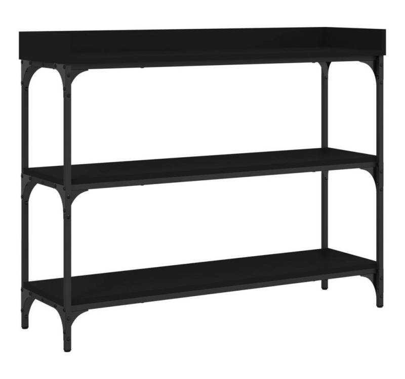 vidaXL Beistelltisch Konsolentisch mit Ablagen Schwarz 100x30x80 cm (1-St) von vidaXL