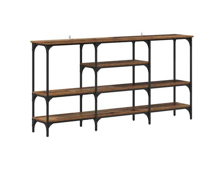 vidaXL Beistelltisch Konsolentisch mit Regal Altholz 160 x 29 x 80 cm Holzwerkstoff (1-St) von vidaXL