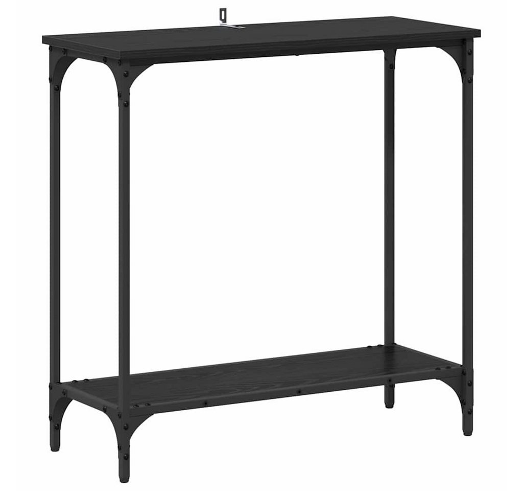 vidaXL Beistelltisch Konsolentisch mit Regal Schwarz Eichen-Optik 75 x 30.5 x 75 cm (1-St) von vidaXL