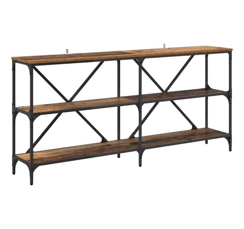 vidaXL Beistelltisch Konsolentisch mit Regal mit Speicher Altholz 160 x 30 x 75 cm (1-St) von vidaXL