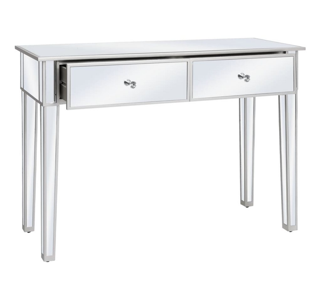 vidaXL Beistelltisch, Verspiegelter Konsolentisch aus MDF und Glas 106,5x38x76,5 cm vidaXL Beistelltisch, Verspiegelter Konsolentisch aus MDF und Glas 106,5x38x76,5 cm von vidaXL