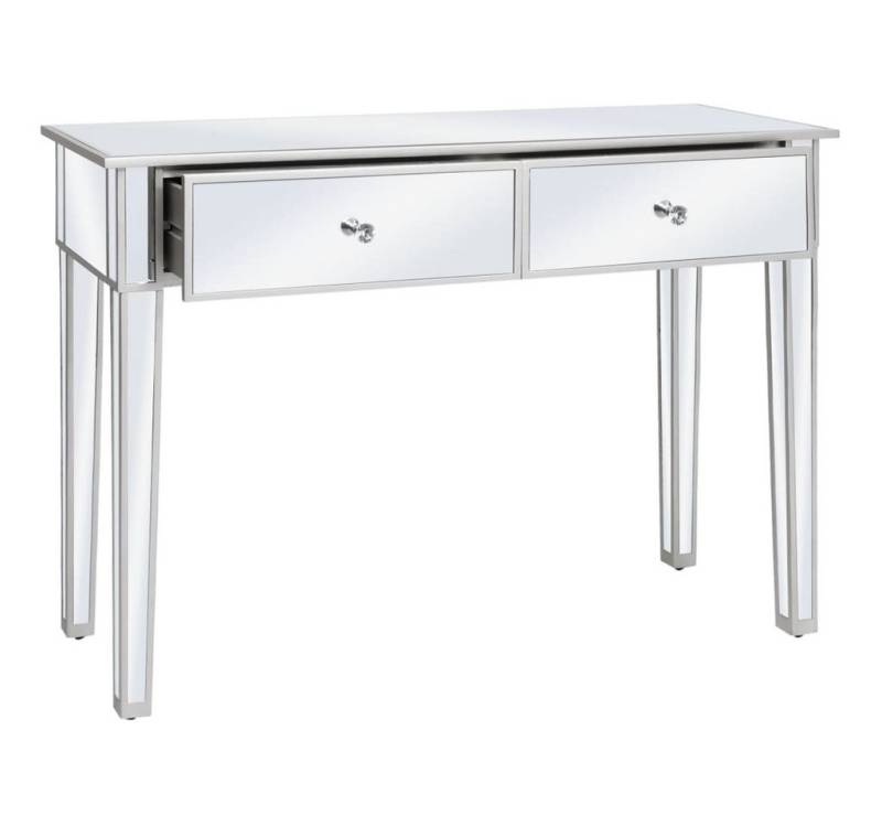 vidaXL Beistelltisch, Verspiegelter Konsolentisch aus MDF und Glas 106,5x38x76,5 cm von vidaXL