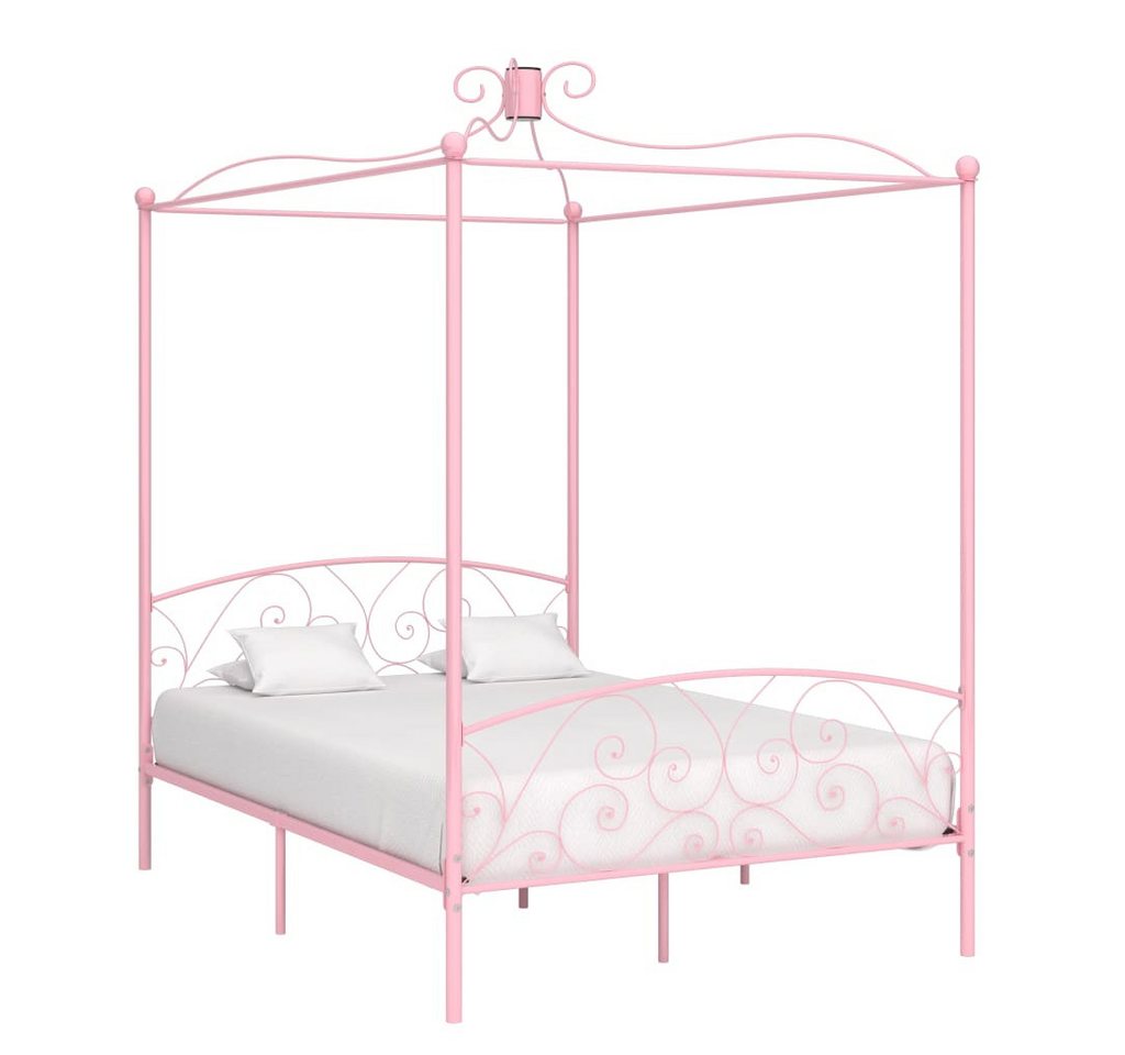 vidaXL Bett, Himmelbett-Gestell Rosa Metall 120 x 200 cm vidaXL Bett, Himmelbett-Gestell Rosa Metall 120 x 200 cm von vidaXL