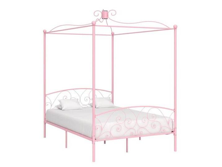 vidaXL Bett, Himmelbett-Gestell Rosa Metall 120 x 200 cm vidaXL Bett, Himmelbett-Gestell Rosa Metall 120 x 200 cm von vidaXL