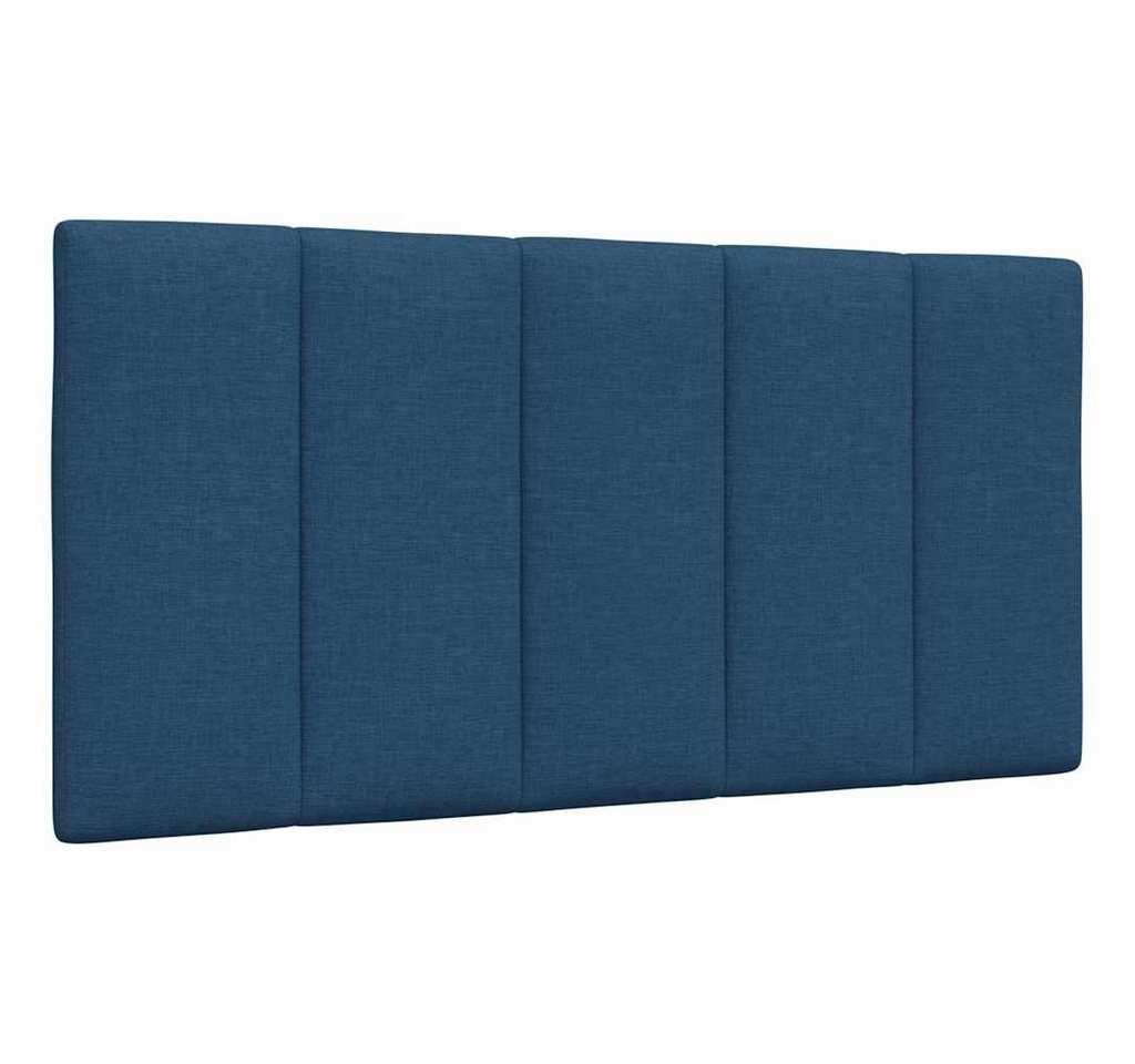 vidaXL Bett, Kopfteil-Kissen Blau 100 cm Stoff von vidaXL