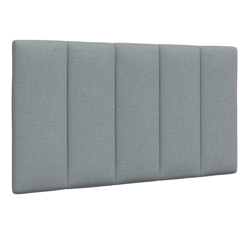 vidaXL Bett, Kopfteil-Kissen Hellgrau 90 cm Stoff von vidaXL