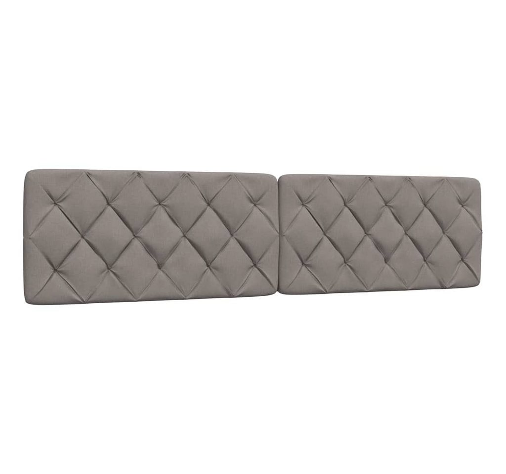 vidaXL Bett, Kopfteil-Kissen Taupe 200 cm Stoff von vidaXL