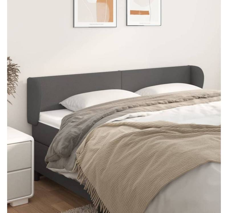 vidaXL Bett, Kopfteil mit Ohren Grau 183x23x78/88 cm Kunstleder vidaXL Bett, Kopfteil mit Ohren Grau 183x23x78/88 cm Kunstleder von vidaXL