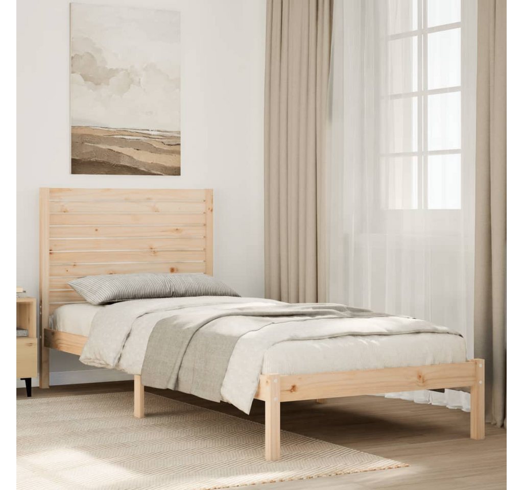 vidaXL Bett, Massivholzbett Extra Lang ohne Matratze 100x210 cm von vidaXL